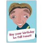Funny Birthday Card Featuring Humorous Train Spotter Meme with Full Tones Greeting