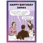 Personalised Funny Retro Vegan Pescatarian Birthday Greeting Card for Adults