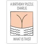 Personalised Birthday Puzzle Humour Card with Newspaper Illustration