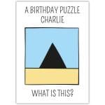 Personalised Birthday Puzzle Card with Humorous Witch Design