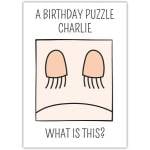 Birthday Puzzle Charlie Jellyfish Humour Funny Birthday Card