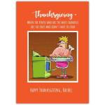 Funny Personalised Thanksgiving Card for Food Lovers Who Didn't Cook
