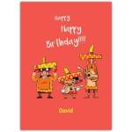 Personalised Happy Birthday Card with Festive Mariachi Band Design