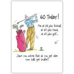60th Birthday Humorous Golf Themed Card with Funny Age Joke for Men