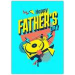 Happy Fathers Day Retro Vinyl DJ Turntable Music Greeting Card