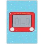 Etch A Sketch Retro Birthday Card