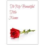 To My Beautiful Title Name Card