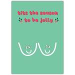 Christmas Rude Boobies Greeting Card
