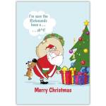 Merry Christmas Dog Bite Greeting Card