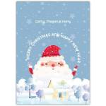 Merry Christmas Santa House Greeting Card