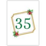 35th Birthday Card with Floral Gold Frame Design Suitable for Milestone Celebration