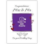 Wedding Birdy Photo Upload Greeting Card