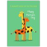 Fathers Day Cute Giraffe Greeting Card