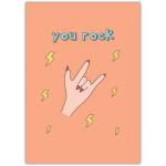 You Rock Cool Metal Greeting Card