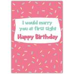 Marry At First Sight Birthday Card