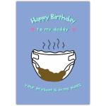 Present In My Pants Daddy Birthday Card
