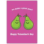 Valentines Day Punny Pear Greeting Card
