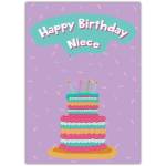 Niece Happy Birthday Cake Card