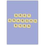 Best Grandad Ever Scrabble Letter Tiles Greeting Card for Grandfather Celebration