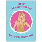 Sister Birthday Card with Retro 1989 Party Theme Personalised Option