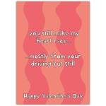 Funny Valentines Day Card You Still Make My Heart Race Humorous Love Card