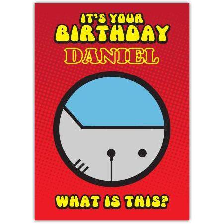 Personalised Shark Puzzle Birthday Card with Fun Design and Custom Name Option