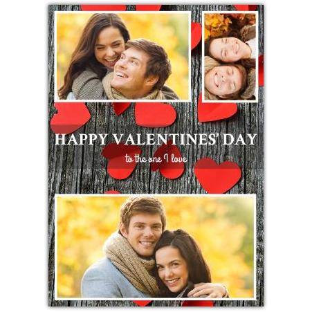 Personalised Valentines Day Photo Collage Card To The One I Love