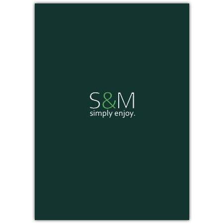 Funny Adult Humorous S&M Valentine’s Day Card with Sexy Green Design