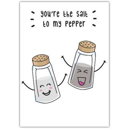 You're the Salt to My Pepper Cute Love Greeting Card