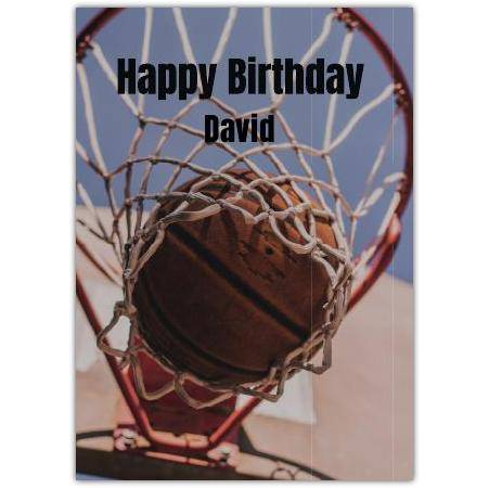 Personalised Basketball Hoop Birthday Card for Kids and Adults