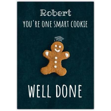 Personalised Well Done Card Smart Cookie Graduation or Achievement Celebration