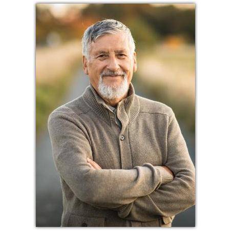 Personalised Classic Portrait Photo Card for Dad or Grandpa Suitable for Any Occasion