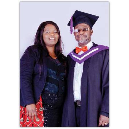 Personalised Graduation Congratulations Card with Graduate and Supporter Photo Cover
