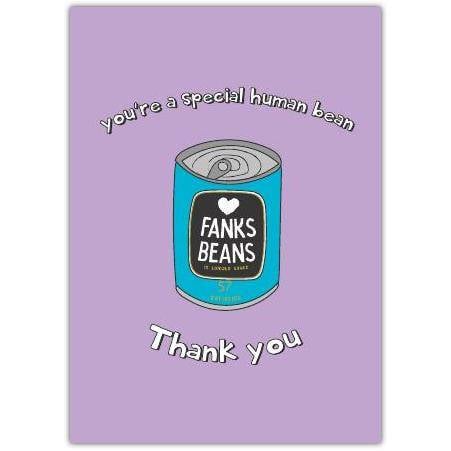 Special Human Bean Cute Greeting Card