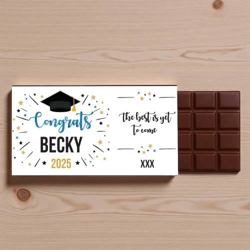 Congrats Graduation Personalised Chocolate Bar 90g