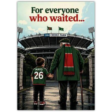Mayo GAA All Ireland Victory Celebration Greeting Card For Fans and Family