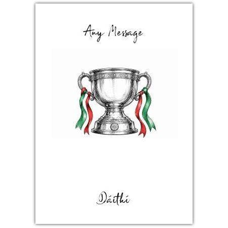 Personalised Mayo GAA Sam Maguire Trophy Greeting Card with Custom Message
