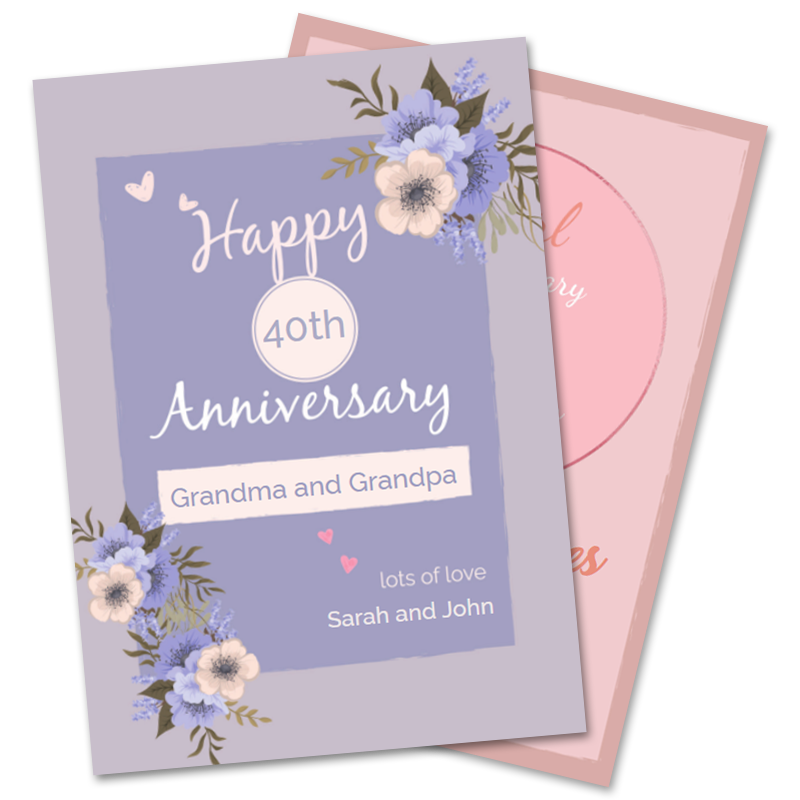 By Year Anniversary Greeting Cards