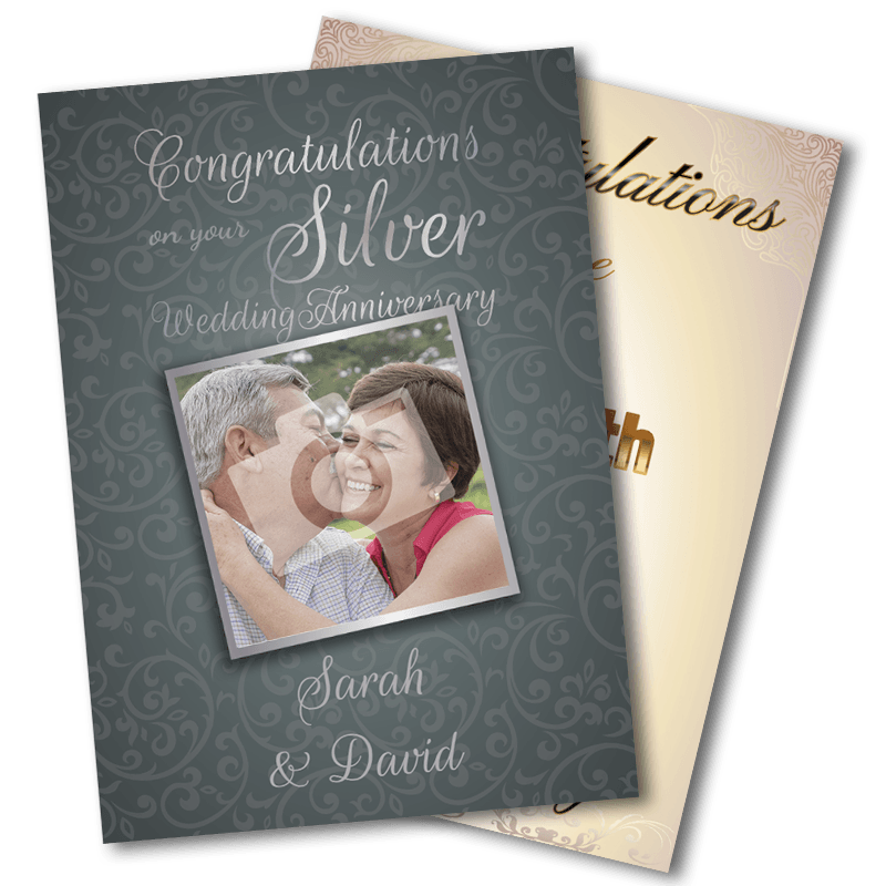 Silver 25th Anniversary Greeting Cards