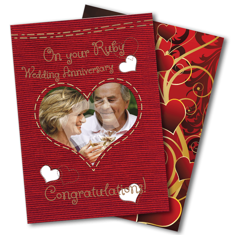 Ruby 40th Anniversary Greeting Cards