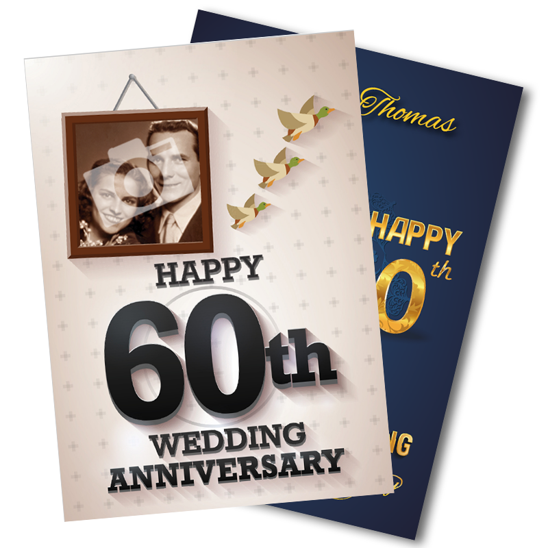 Diamond 60th Anniversary Greeting Cards