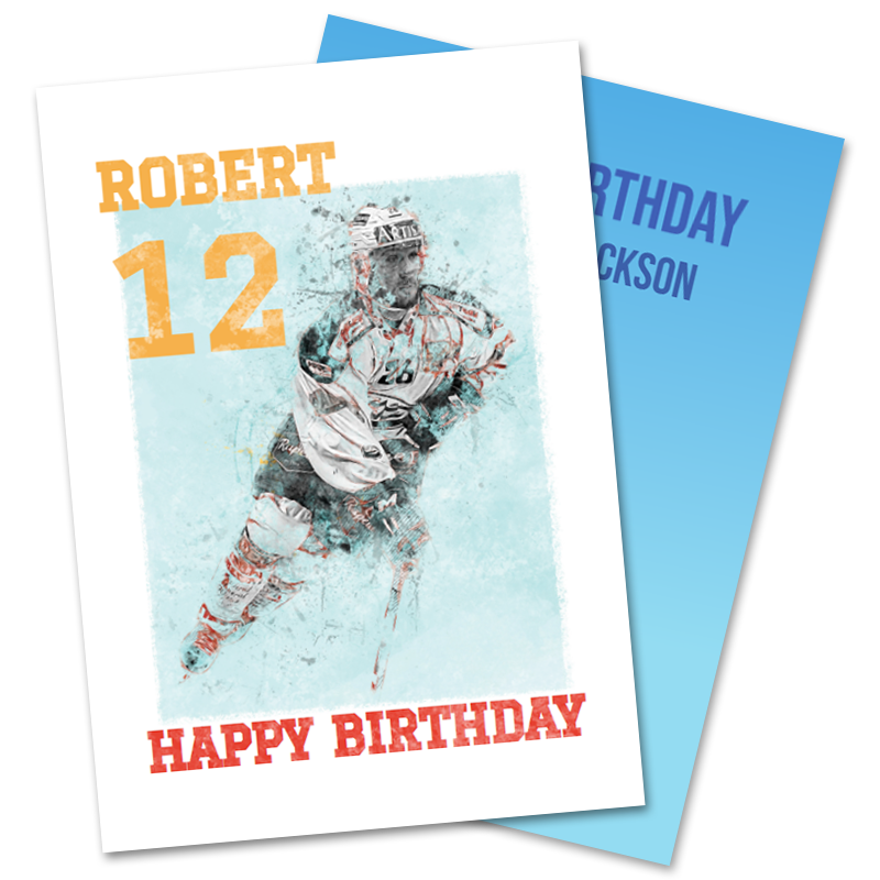 Ice Hockey Birthday Cards